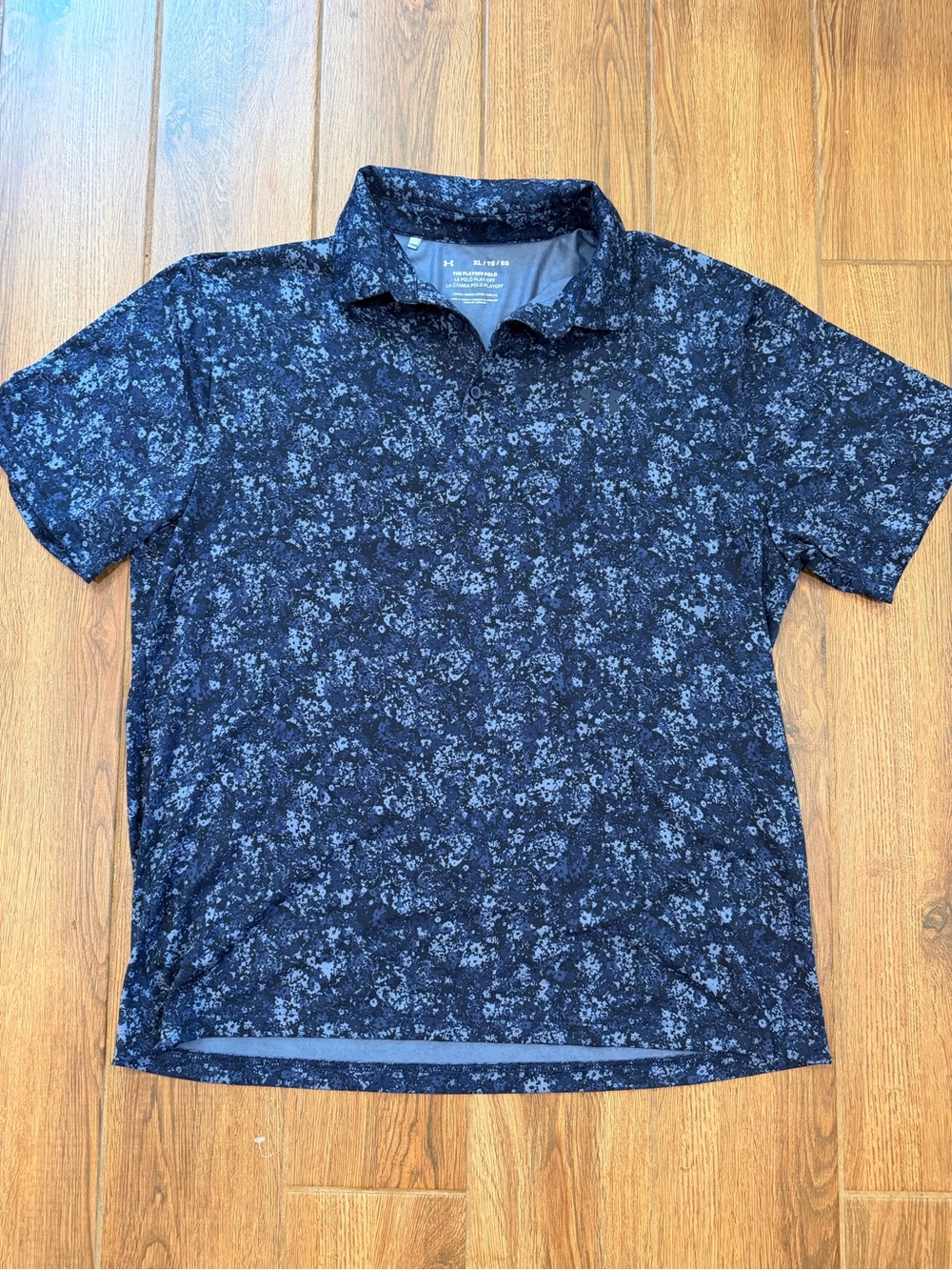 Under Armour Navy Blue Print playoff Performance Polo / men’s xl